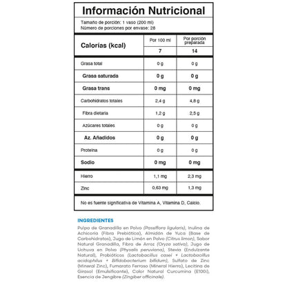 Flora Liv Fuxion Probióticos y Fibra Prebiótica para la Salud Digestiva - 28 sobres