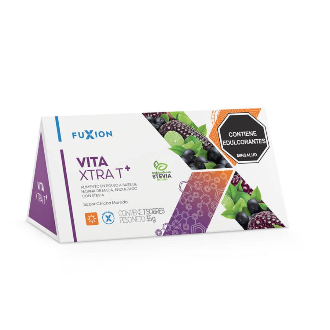 Vita Xtra T+ Fuxion Energizante Natural Con Vitaminas - 7 Sobres