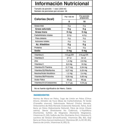 Vita Xtra T+ Fuxion Energizante Natural Con Vitaminas - 7 Sobres