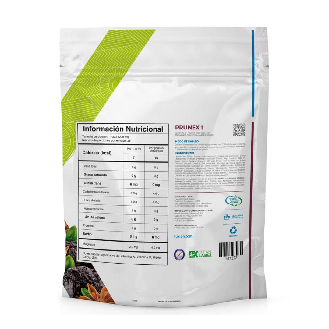 Prunex Fuxion Para El Estreñimiento, Limpieza Natural Del Colon, Detox - 28 Sobres